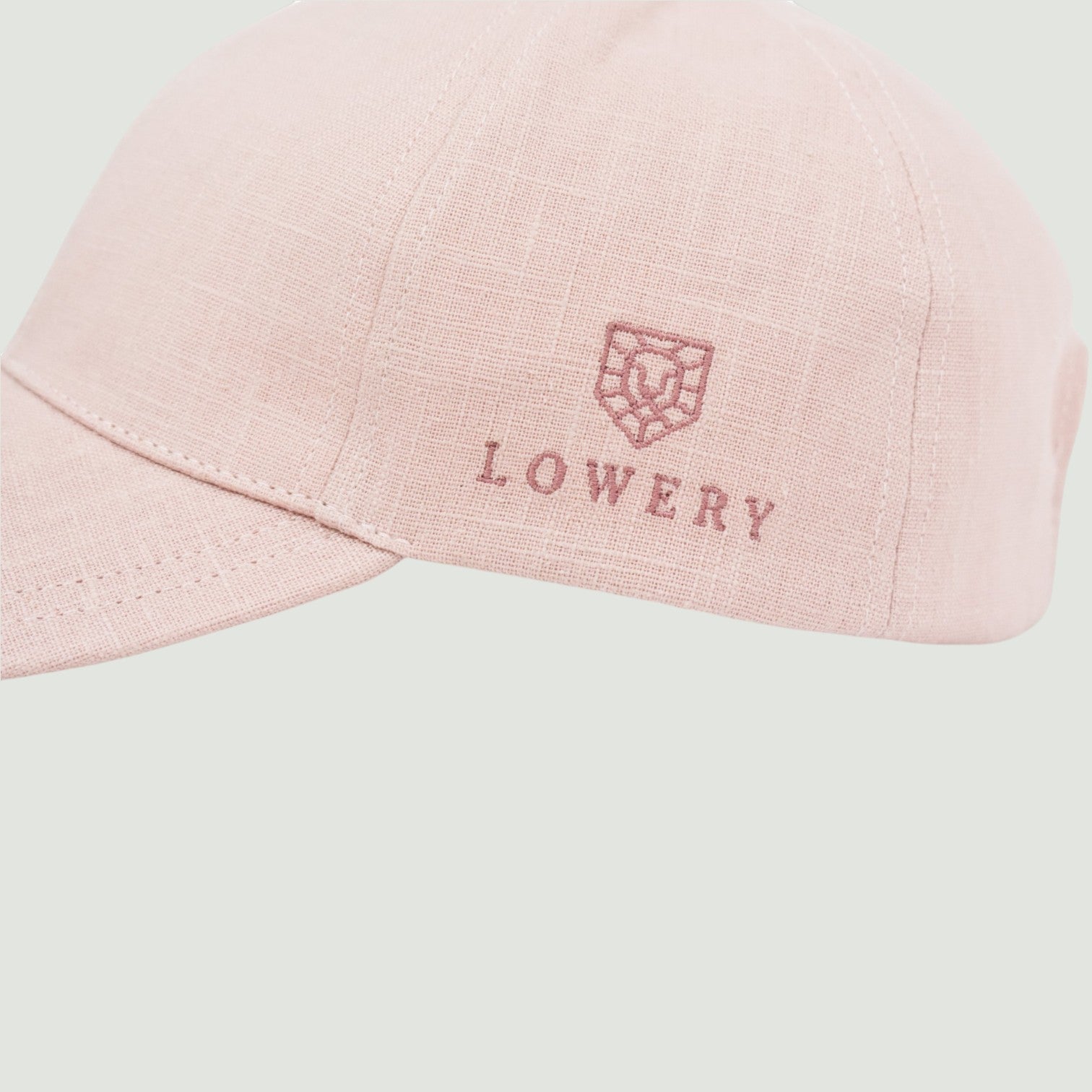 Casquette en lin Rose