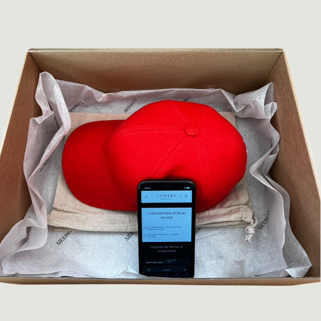 Coffret de préparation mentale en lin Orange