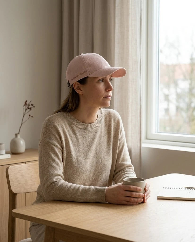 Casquette mantra en lin Rose – Édition limitée