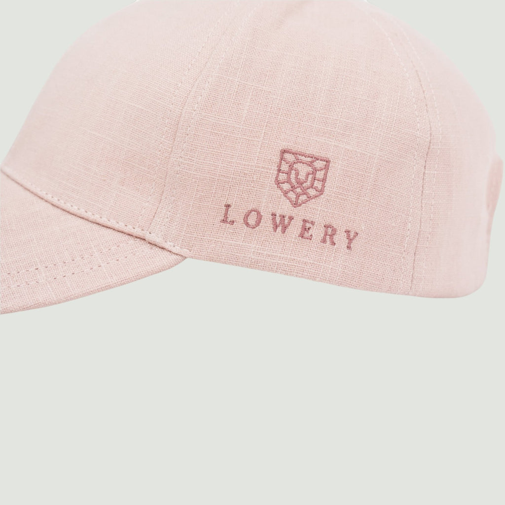 Casquette en lin Rose