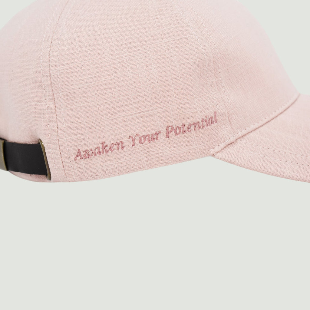 Casquette en lin Rose