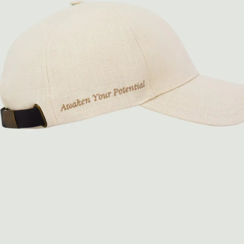 Casquette d'ancrage en lin Blanc