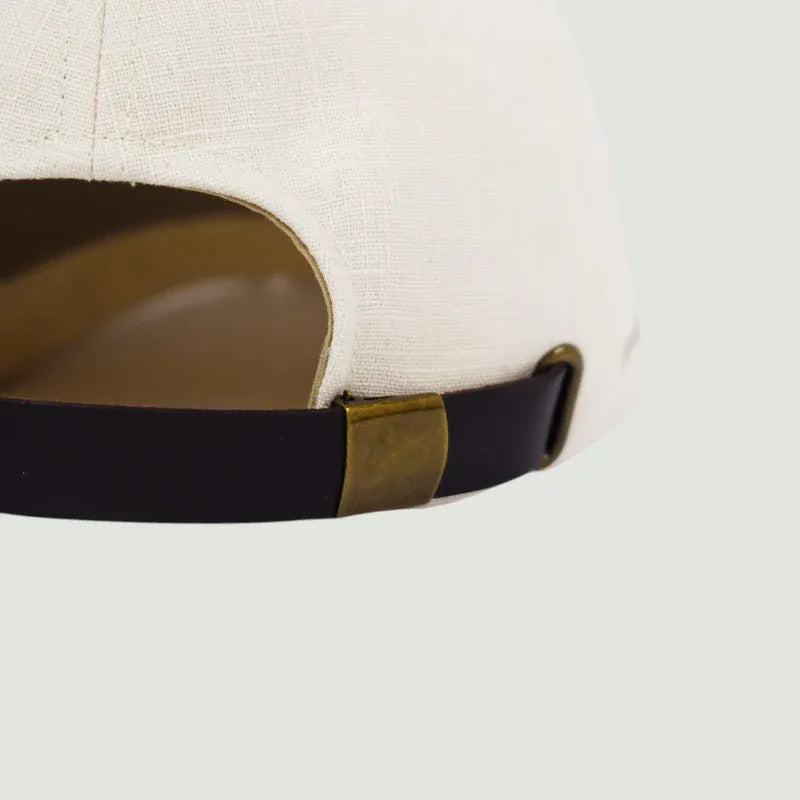 Casquette d'ancrage en lin Blanc