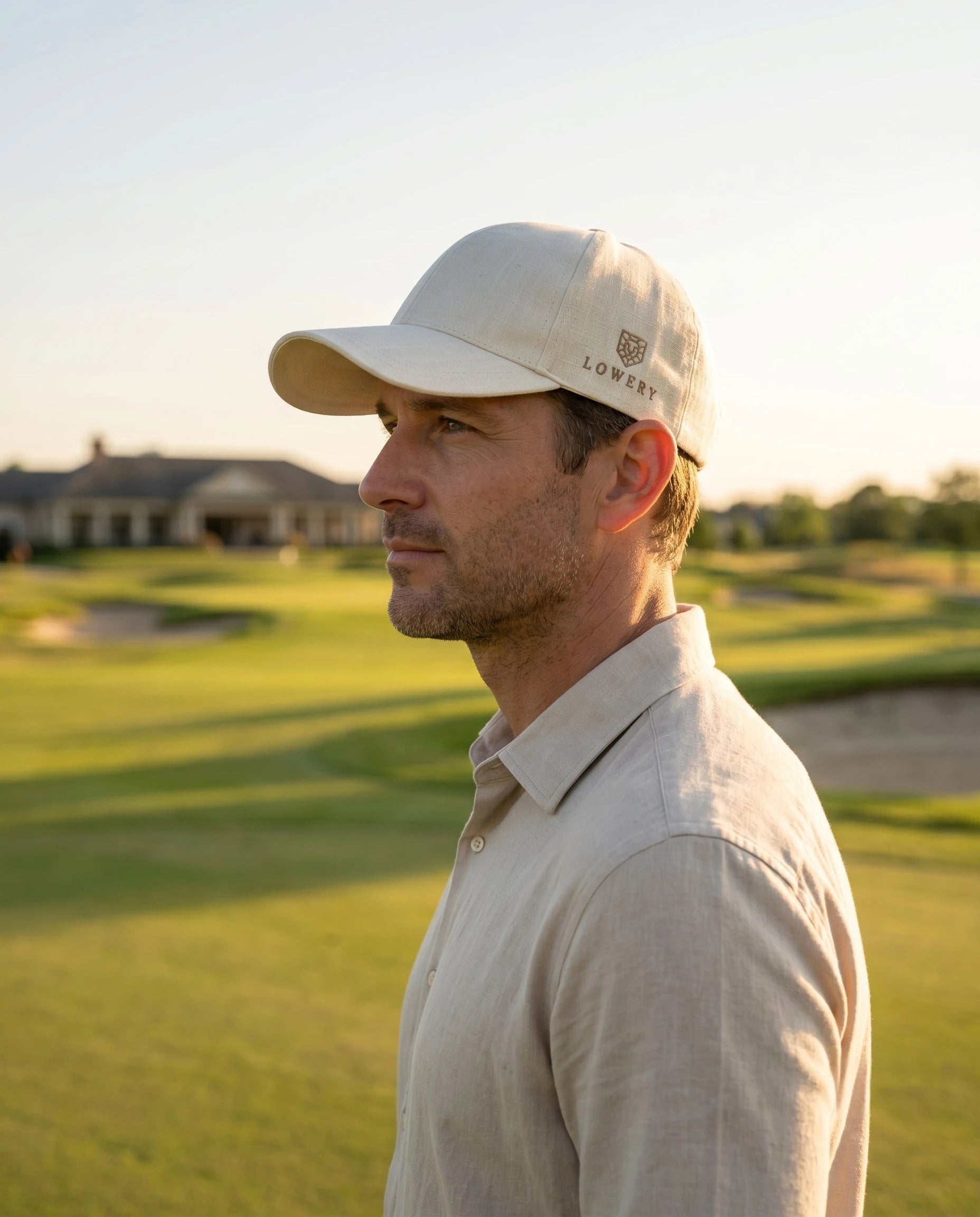 Casquette mantra en lin Blanc – Édition limitée
